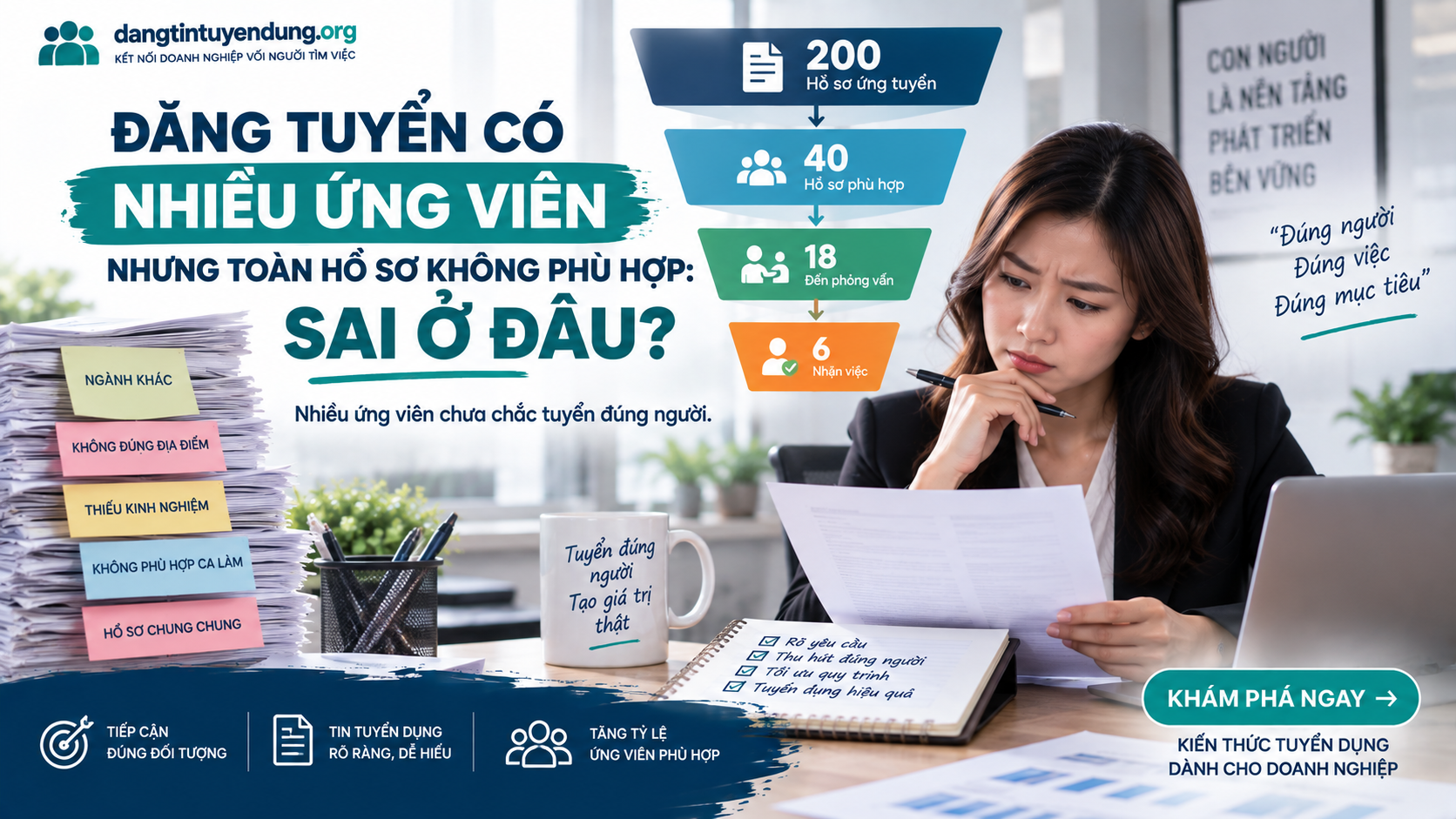 Nhiều ứng viên nhưng không phù hợp: Doanh nghiệp sai ở đâu?