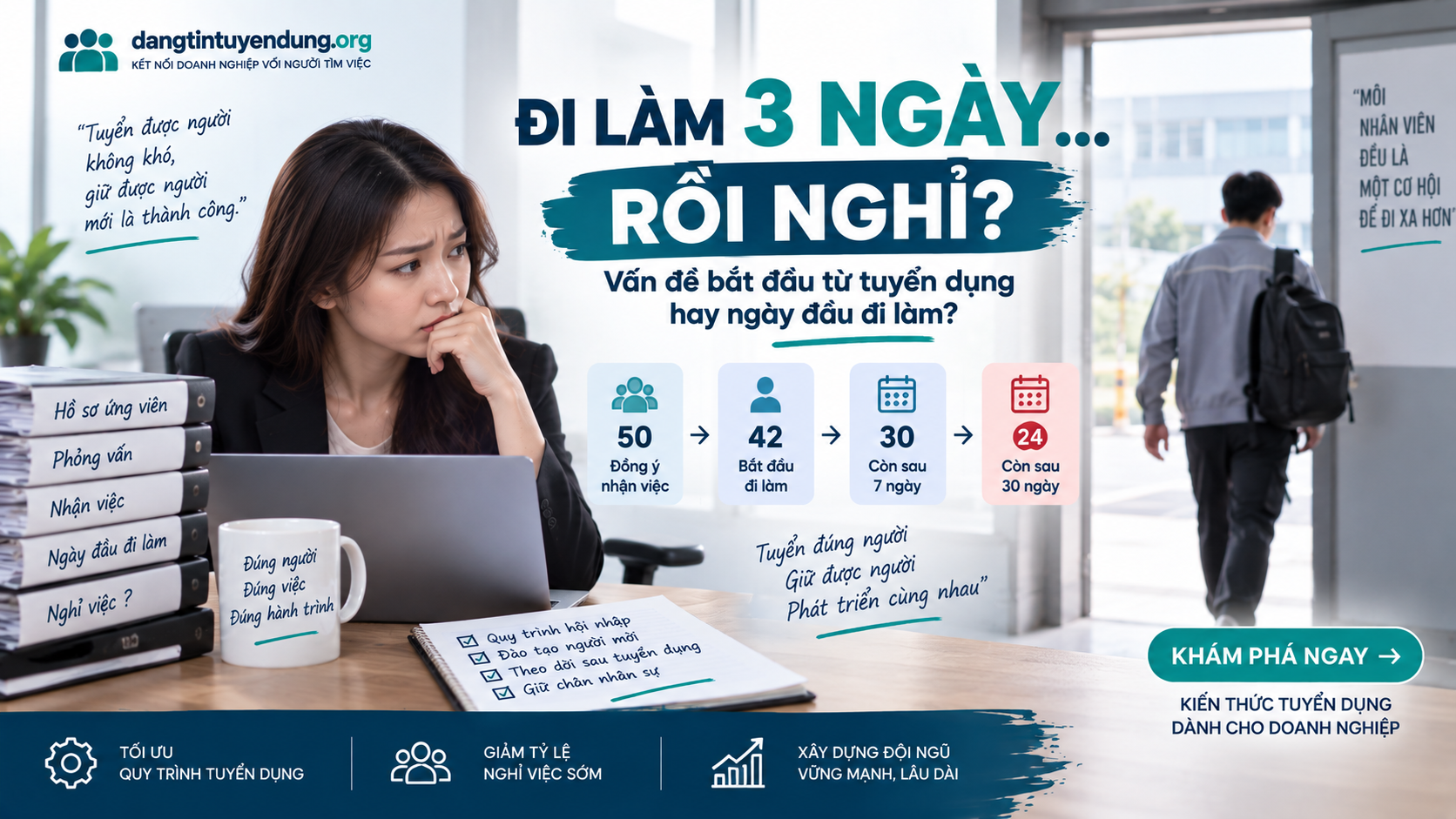 Nhân viên mới đi làm vài ngày đã nghỉ: Doanh nghiệp sai ở đâu?