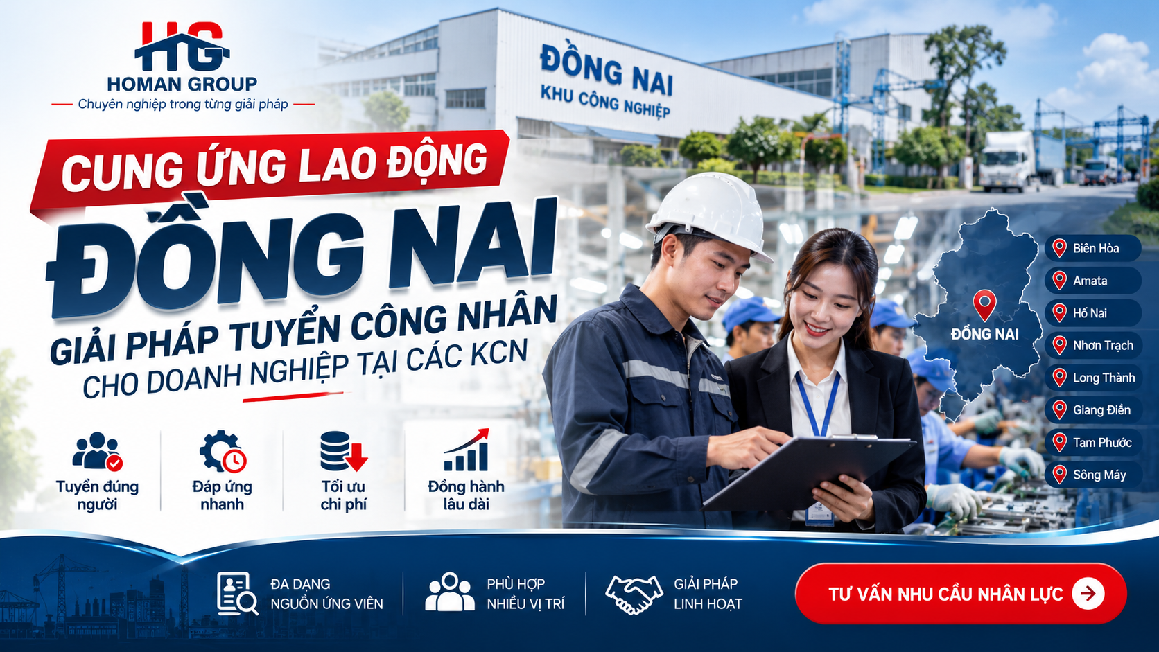 Cung Ứng Lao Động Đồng Nai – Giải Pháp Tuyển Công Nhân KCN