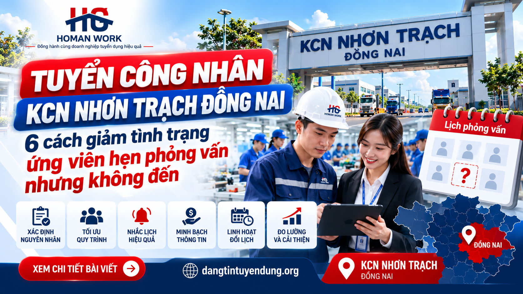 Tuyển Công Nhân KCN Nhơn Trạch: 6 Cách Giảm Bỏ Hẹn